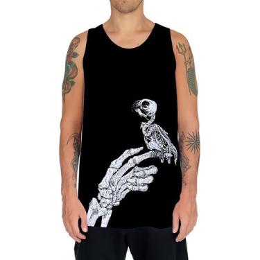 Imagem de Camiseta Regata Arte Tumblr Esqueletos Caveira Ossos Moda 8 - Enjoy Sh