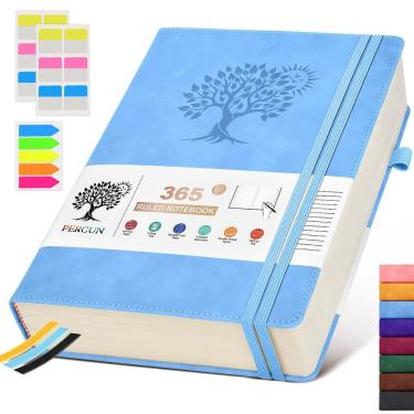 Imagem de Caderno de jornal PERCUN B5 forrado com capa de couro de 365 páginas