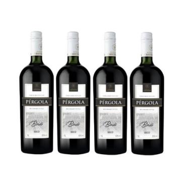 Imagem de Kit 4 Un Vinho Bordô Seco Pérgola 1 L