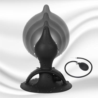 Imagem de Tsaobe Massageador de Próstata Inflável com Plugue Anal/Anal, Conjunto de Treinamento Anal, Conjunto de Plugue Anal One For All, Dilatador de Ânus E Vagina Lgbt para Jogos Eróticos
