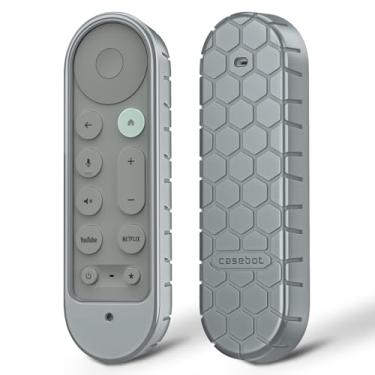 Imagem de Fintie Capa protetora para Google TV Streamer (4K) Voice Search Remote 2024 - Honey Comb Capa de silicone leve antiderrapante à prova de choque (Hazel)