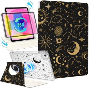 Imagem de Shorogyt Capa magnética para iPad Air de 11 polegadas 2024 Air 6ª/5ª/4ª geração 10,9 polegadas/para iPad Pro 11 polegadas com suporte magnético para mulheres – lindas capas giratórias de 360 graus
