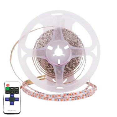 Imagem de Fita de LED 5m Cortável com Controle Remoto Ideal para Casa Escritório ou Loja Alimentada por 3 Pilhas AA Luz Branca ou Amarela (Branco-Frio)