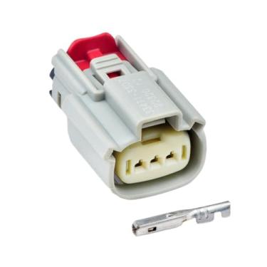 Imagem de Plugue impermeável automotivo fêmea cinzento 33471-0307 334710307 33471-3307 do chicote elétrico do conector de 3 pinos