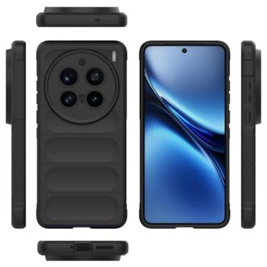 Imagem de Elubugod Capa compatível com Vivo X200 Pro 5G, capa macia para celular TPU compatível com Vivo X200 Pro 5G V2405A V2405DA V2413 preta