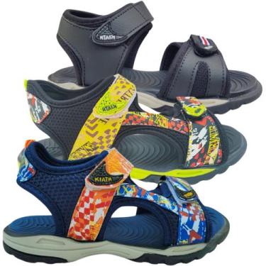 Imagem de Kit 3 Pares Papete Masculina Infantil Sandália Menino Escolar Confortá