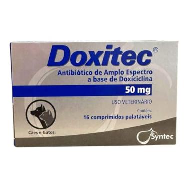 Imagem de ANTIBIÓTICO DOXITEC 50MG SYNTEC com Doxicilina para Cães e Gatos com 16 Comprimidos