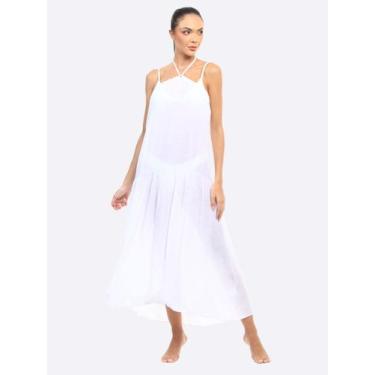 Imagem de Saída De Praia Manly Estilo Vestido, G, Branco