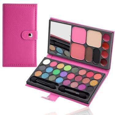 Imagem de Kit de maquiagem infantil portátil de verdade, lavável para meninas, conjunto de maquiagem com pincel, paleta de maquiagem para adolescentes, conjunto de presente em festa de aniversário de Halloween