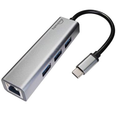 Imagem de Hub Ethernet USB C, hub USB C com Gigabit Ethernet RJ45, adaptador Thunderbolt 4/3 para Ethernet, USB C para adaptador de rede compatível com MacBook Pro/Air, iPad Pro, laptop, Chromebook e mais