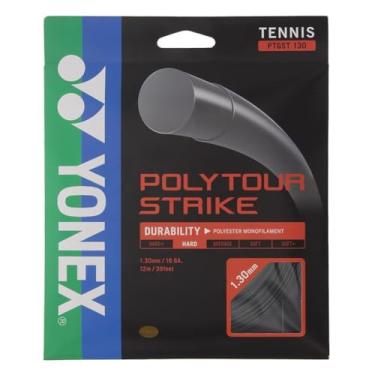 Imagem de YONEX Corda de tênis Poly Tour Strike preta (16 preto)