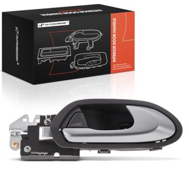 Imagem de A-Premium Maçaneta interna do lado do passageiro traseiro direito compatível com Honda Civic 2006 2007 2008 2009, caixa marrom com alavanca prateada, substituição # 72620-SNA-A21ZC, 72620-SNE-A01ZB