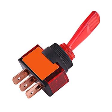 Imagem de Chave de Balanço de 2 Pólo Com Lâmpada de LED, 3 Pinos Ligados/off Spst, 12v 20a para Barco de Caminhão Automático de Carro, Plástico de Metal, Cores Diferentes