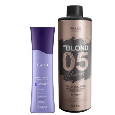 Imagem de Amend Cond Specialist Blond 250ml + Wess Ox 05 Vol. 900ml