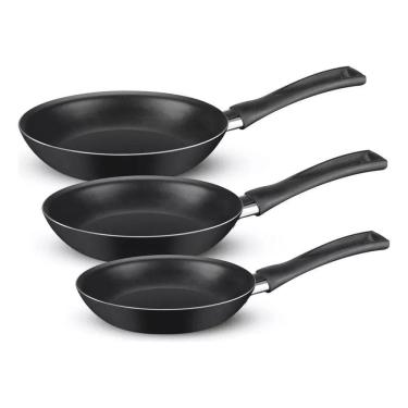 Imagem de Kit 3 Frigideiras Basic Ø18/Ø20/Ø24 Preto - Rochedo