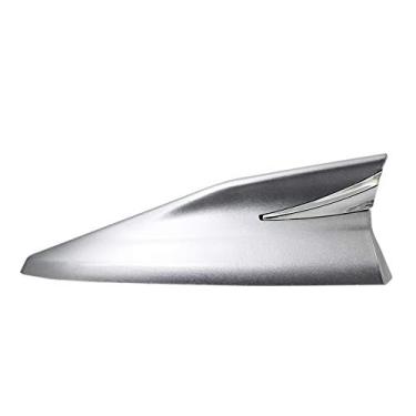 Imagem de idain Antena de quilha de tubarão, antena decorativa de teto universal para porta-malas SUV (prata)