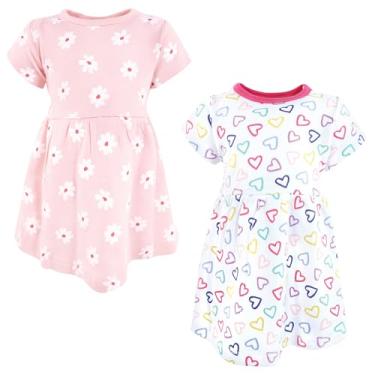 Imagem de Hudson Baby Vestidos de algodão para bebês e meninas, Corações divertidos, 6-9 Meses