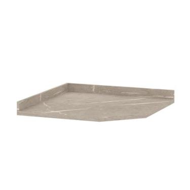 Imagem de Tampo para Balcão Canto Diagonal 74cm Classic Luciane Móveis, Quartzo 