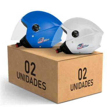 Imagem de Kit 2 Capacete New Liberty 3 Elite Pro Tork Feminino Masculino, AZUL C