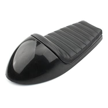 Imagem de FINMOKAL Universal Cafe Racer Assento Retro Assento Pan Base Vintage Almofada Sela Scrambler Preto