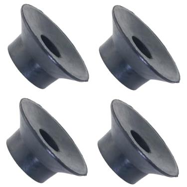 Imagem de FMHXG 4 peças preto antiderrapante tapete de chassi de instrumento de borracha 47 x 27 x 19 pés de substituição alargados chassi tapete de absorção de choque móveis pés de cadeira de mesa para