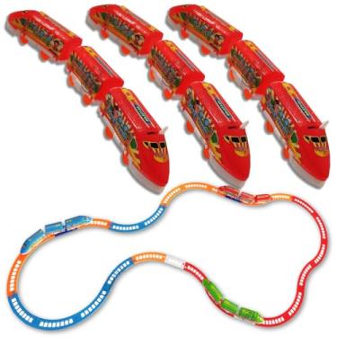Imagem de Trem Brinquedo Locomotiva Trenzinho Infantil Com 3 Personagem cores (azul)