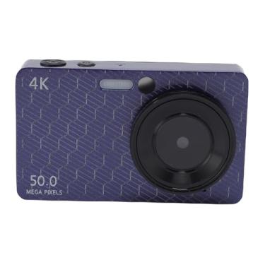 Imagem de Câmera Digital 4K para Fotografia e Vídeo, Câmera de Vlogging de 50mp para o YouTube, Com Flash e 16x Zoom Digital (Azul)