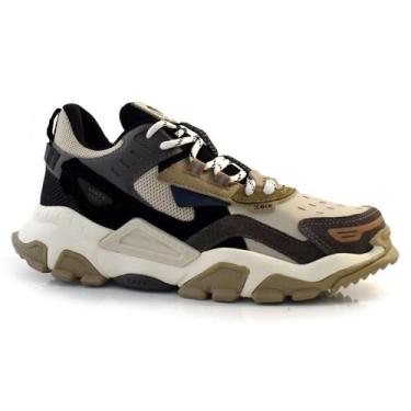Imagem de Tênis Chunky Masculino QIX Trek 52020009, Bege, 39