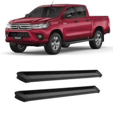 Imagem de Estribo Hilux 2019 2020 2021 2022 Alumínio Preto Cab Dupla - Solar