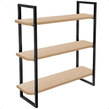Imagem de Prateleira Tripla Nicho Alba Modelo Industrial Decoração Casa 60x15 - 