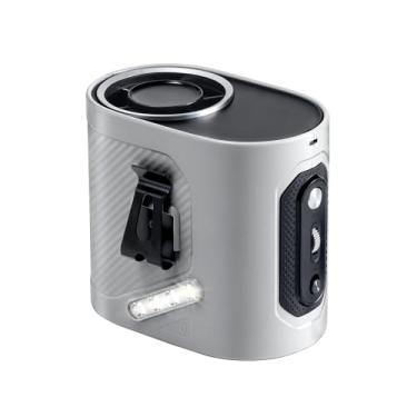 Imagem de OATSBASF Ventilador de cintura portátil de 6000 mAh, ventilador pessoal de cinto vestível com clipe com 100 velocidades, cabo de carregamento retrátil tipo C e luz LED, resfriamento 21H para