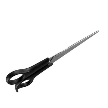 Imagem de Tesoura de Barbeiro Profissional em Aço Inoxidável, 19cm, Lâmina Serrilhada, 50g