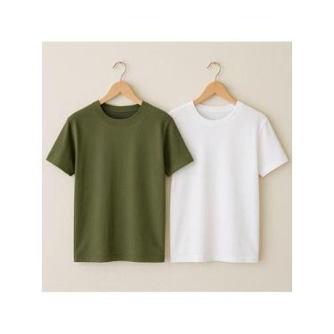 Imagem de Kit 2 Camisetas Básicas Streetwear Camisa T-Shirt Masculina Slim  Algo