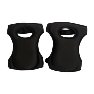 Imagem de Fenteer 2x Joelheiras de jardim para piso, confortáveis ​​com acolchoamento de espuma EVA espessa, protetores de joelho, almofada de ajoelhamento para, Preto