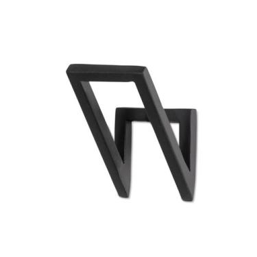 Imagem de Cabide de Parede em Aço Linha Frame Aço Forma Casa Moderna, Preto