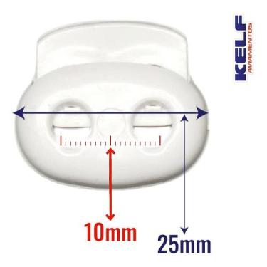 Imagem de Ponteira Para Cordão Elástico Focinho de Porco - Cor Branco modelo gra