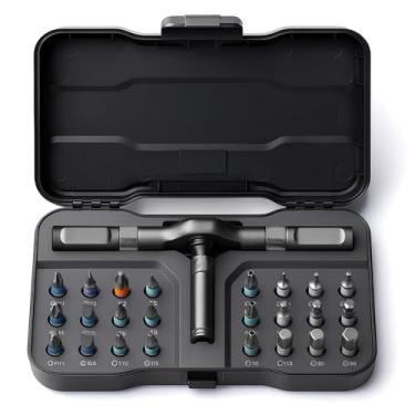 Imagem de VMAN Conjunto de chaves de fenda catraca, conjuntos de chaves de fenda magnética 24 em 1, brocas de aço S2, eixo flexível de combinação DIY, adequado para montagem de móveis, reparo de