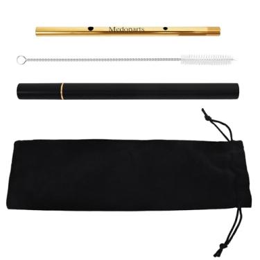 Imagem de Medoparts Canudos profissionais de treinamento vocal de metal, auxílio de controle de respiração para cantar, exercitador de voz portátil, melhora a ressonância do tom e a técnica vocal, para cantores