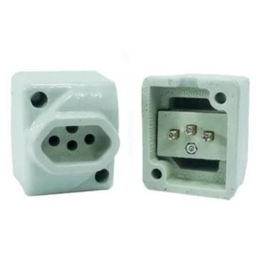 Imagem de Tomada De Porcelana Sobrepor Para Plug Padrão Abnt - G20