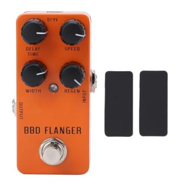 Imagem de Analog Flanger Pedal Mini portátil True Bypass Bass de guitarra elétrica Pedal com Redução de ruído Aluminum Light Body para músicos e artistas profissionais