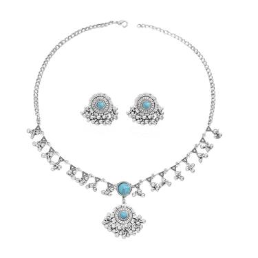 Imagem de Your Always Charm Conjuntos de joias indianas para mulheres – Gargantilha e brincos feitos à mão, conjunto de noiva esmaltado Meenakari com pedras coloridas, acessório de roupa étnica Boho, Latão