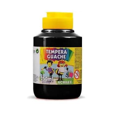 Imagem de Tinta Guache 250 ml - Acrilex - PRETO