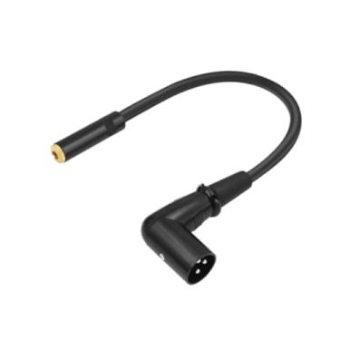 Imagem de Dynwave Ângulo de 90 graus XLR a 3,5 mm de cabo, 1 pés (30 cm), compacto leve 1/8 polegada para XLR Cabo para misturadores microfones, 3.5 Trs para Xlr Macho