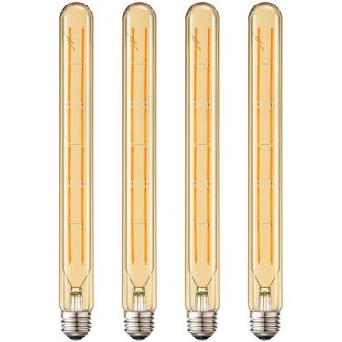 Imagem de Lâmpada LED Leools T300 12W Tubular regulável 2700K E26, pacote com 4
