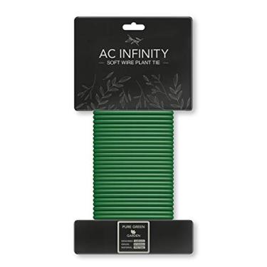Imagem de AC Infinity Laços torcidos macios, 10 m (10 m.) Abraçadeiras reutilizáveis para plantas de arame verde, para jardinagem, suporte de plantas e organização de escritório em casa