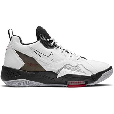 Imagem de Nike Tênis masculino Air Jordan Zoom '92 (branco/preto/vermelho/cinza lobo, sistema de tamanho de calçados dos EUA, adulto, masculino, numérico, médio, 43)