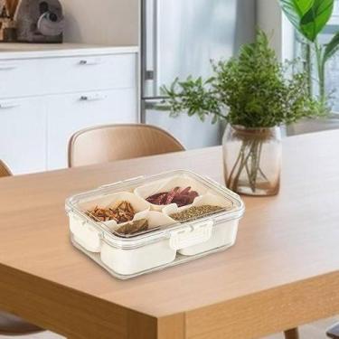 Imagem de Cesto Organizador Tampa Alimento Vasilha Geladeira Fruta Marmita Pote 