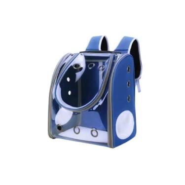 Imagem de Mochila Transporte Viagem Pet Cães Gatos Visão Ampla Abertura em Cima 