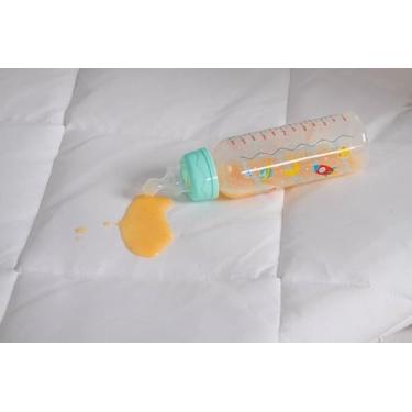 Imagem de Pillow Top Berço 100% Algodão Tecido Percal 200 Fios Antialérgico Acolchoado para Colchão de Berço Nacional e Americano Toque Macio Confortável Lavável Bebê Recém-Nascido