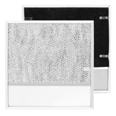 Imagem de WZKO Filtro de exaustor BP57 com lente de luz, pacote com 2 para Broan-NuTone série 43000, filtro de ar para exaustor de cozinha, filtro de alumínio, graxa de exaustão - 28 x 29 cm